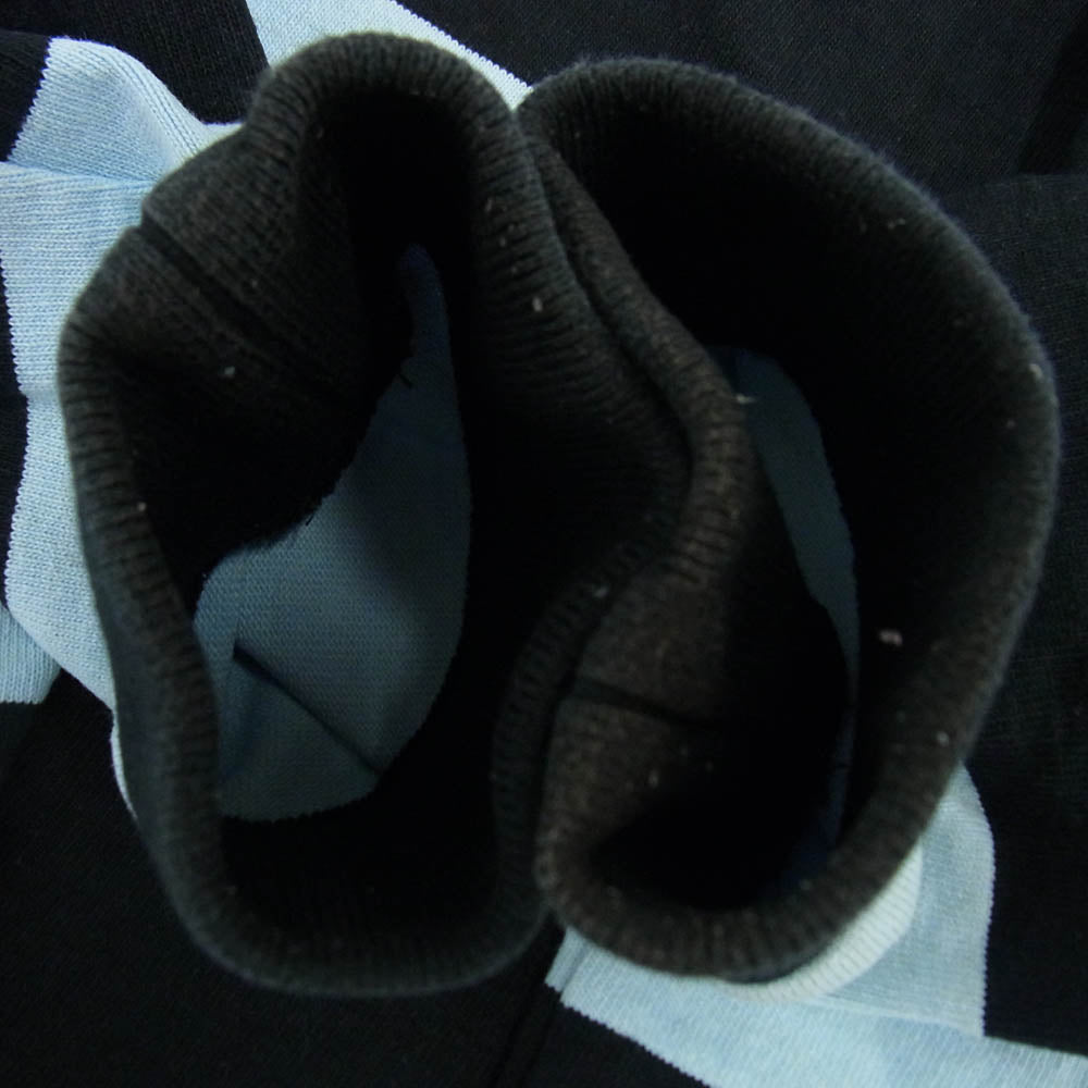 Supreme シュプリーム 22SS Stripe Rugby ストライプ ラガー 長袖 ポロシャツ ラガーシャツ ブラック系 ライトブルー系 M【中古】