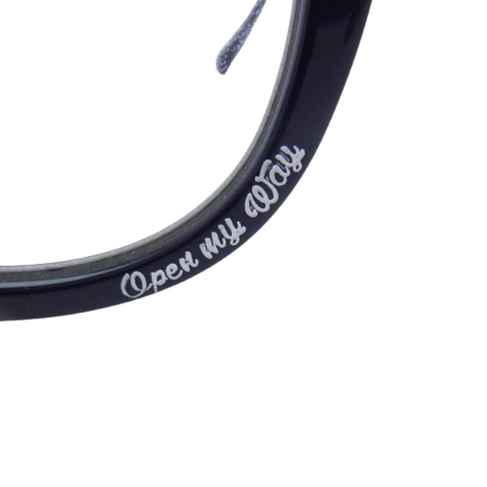 N.S.H エヌエスエイチ made in shibuya Open my way 2 フラットレンズ サングラス アイウェア クリアレンズ ブラック系【中古】