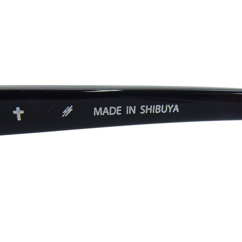 N.S.H エヌエスエイチ made in shibuya Open my way 2 フラットレンズ サングラス アイウェア ブラウンレンズ ブラック系【中古】