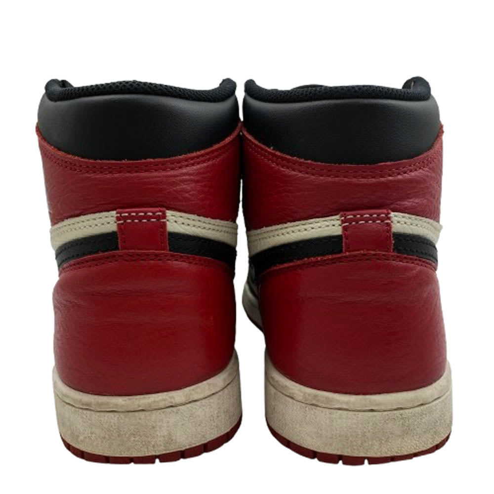 NIKE ナイキ 555088-610 Air Jordan 1 Retro High OG Bred Toe エアジョーダン 1 レトロ ハイ OG ブレッド トゥ ハイカットスニーカー レッド系 26cm【中古】