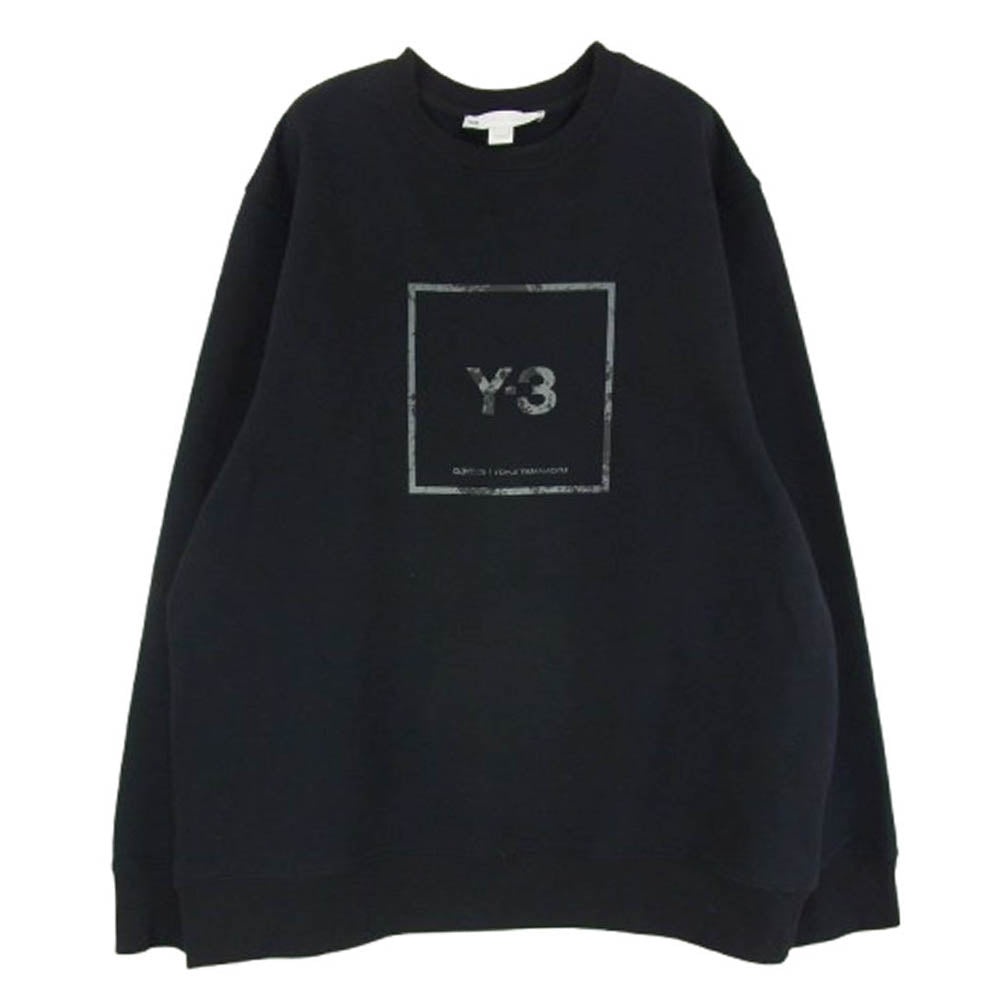 Y-3 Yohji Yamamoto ワイスリー ヨウジヤマモト GV6057 U SQ LBL GRPHC CRW SWTSH スクエア ラベル グラフィック クルーネック スウェット XL ブラック系 XL【中古】
