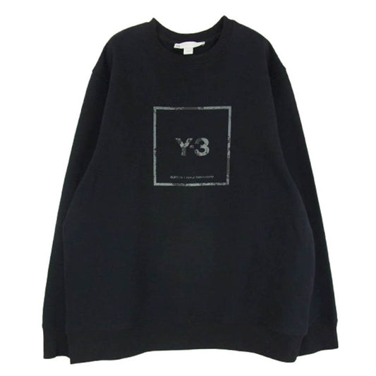 Y-3 Yohji Yamamoto ワイスリー ヨウジヤマモト GV6057 U SQ LBL GRPHC CRW SWTSH スクエア ラベル グラフィック クルーネック スウェット XL ブラック系 XL【中古】
