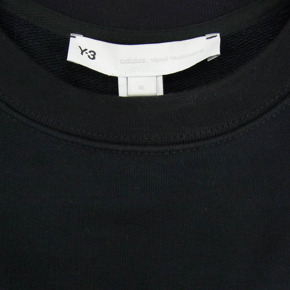 Y-3 Yohji Yamamoto ワイスリー ヨウジヤマモト GV6057 U SQ LBL GRPHC CRW SWTSH スクエア ラベル グラフィック クルーネック スウェット XL ブラック系 XL【中古】