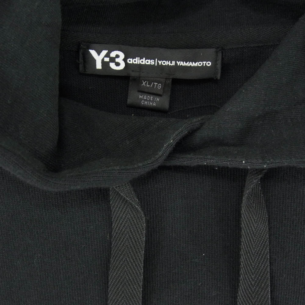 Y-3 Yohji Yamamoto ワイスリー ヨウジヤマモト FP8691 Distressed Signature Hoodie シグネチャー プルオーバー フーディ パーカー XL ブラック系 XL【中古】