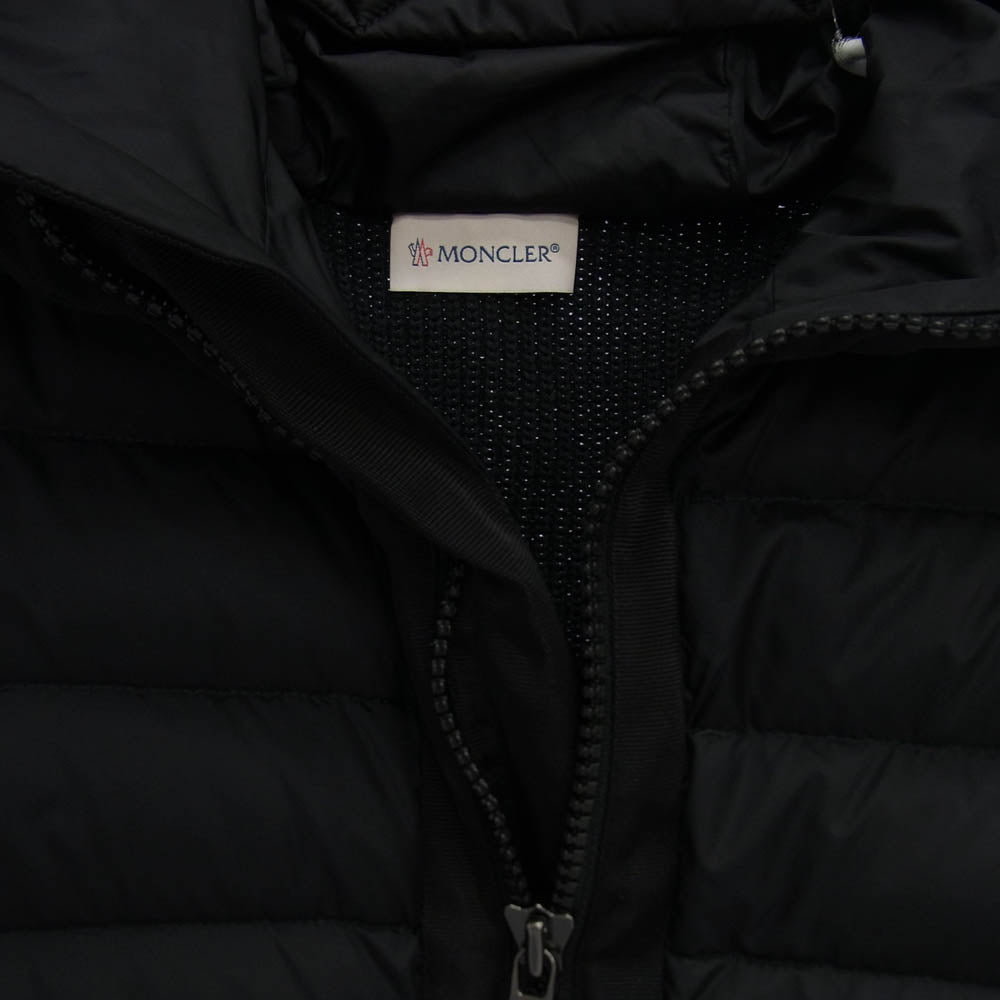 MONCLER モンクレール 20AW F20919850800 A9340 モンクレールジャパンタグ CARDIGAN TRICOT カーディガン トリコ ダウン ジャケット ブラック系 L【中古】
