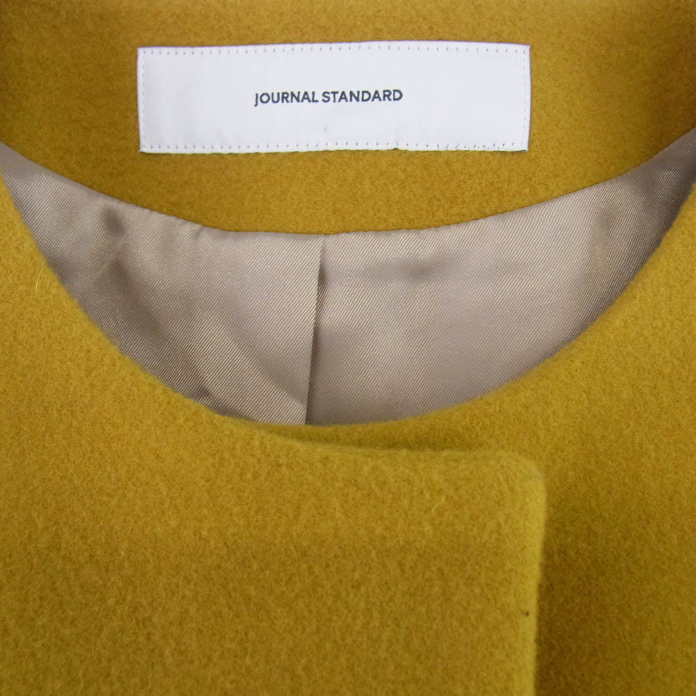 JOURNAL STANDARD ジャーナルスタンダード ノーカラー コート イエロー系 F【中古】