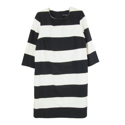 marimekko マリメッコ BIAK GALLERIA ボーダー ワンピース ブラック系 38【中古】