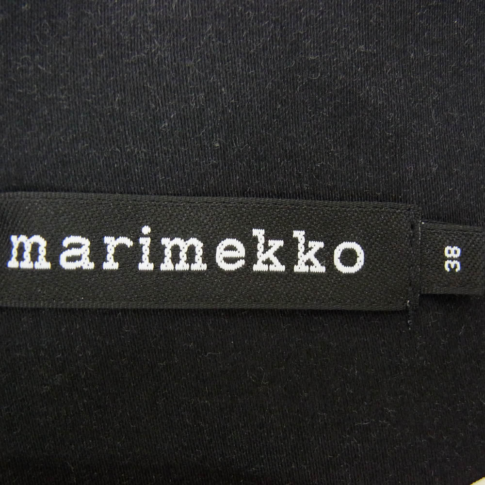 marimekko マリメッコ BIAK GALLERIA ボーダー ワンピース ブラック系 38【中古】