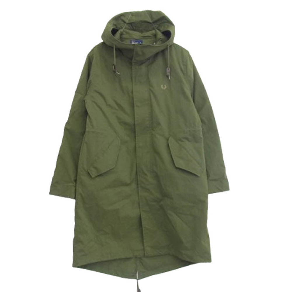 FRED PERRY フレッドペリー FISHTAIL PARKA フィッシュテール コート モッズコート ライナー付き グリーン系 M【中古】