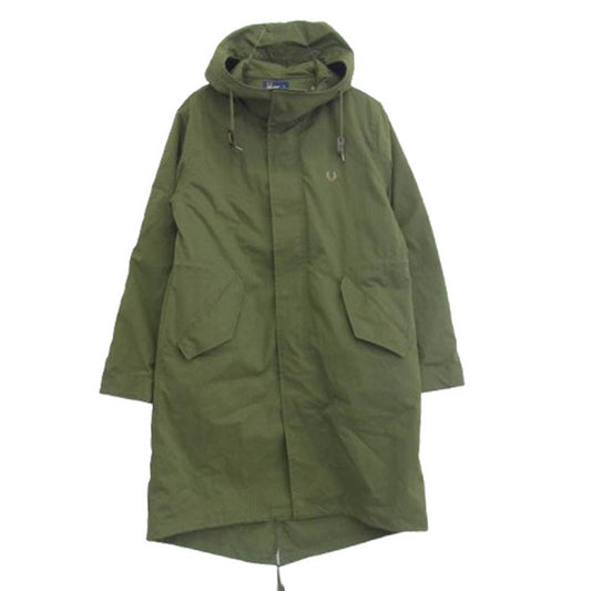 FRED PERRY フレッドペリー FISHTAIL PARKA フィッシュテール コート モッズコート ライナー付き グリーン系 M【中古】