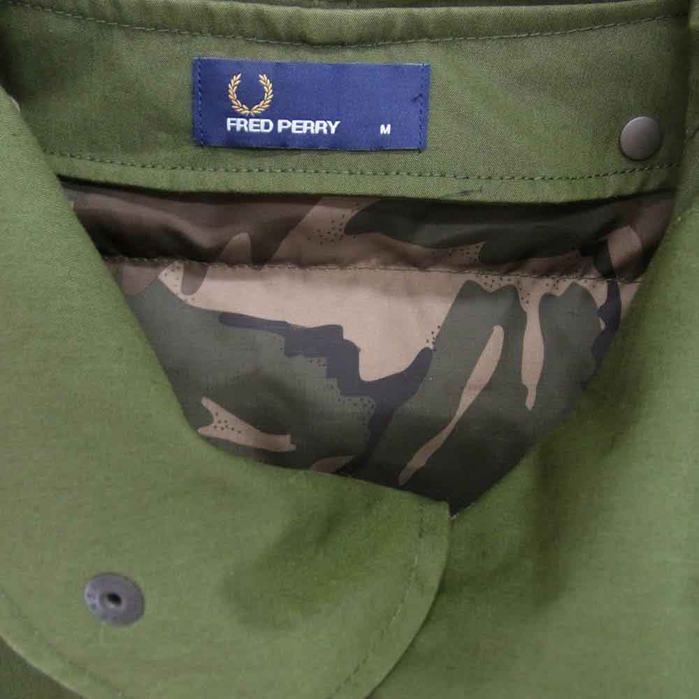 FRED PERRY フレッドペリー FISHTAIL PARKA フィッシュテール コート モッズコート ライナー付き グリーン系 M【中古】