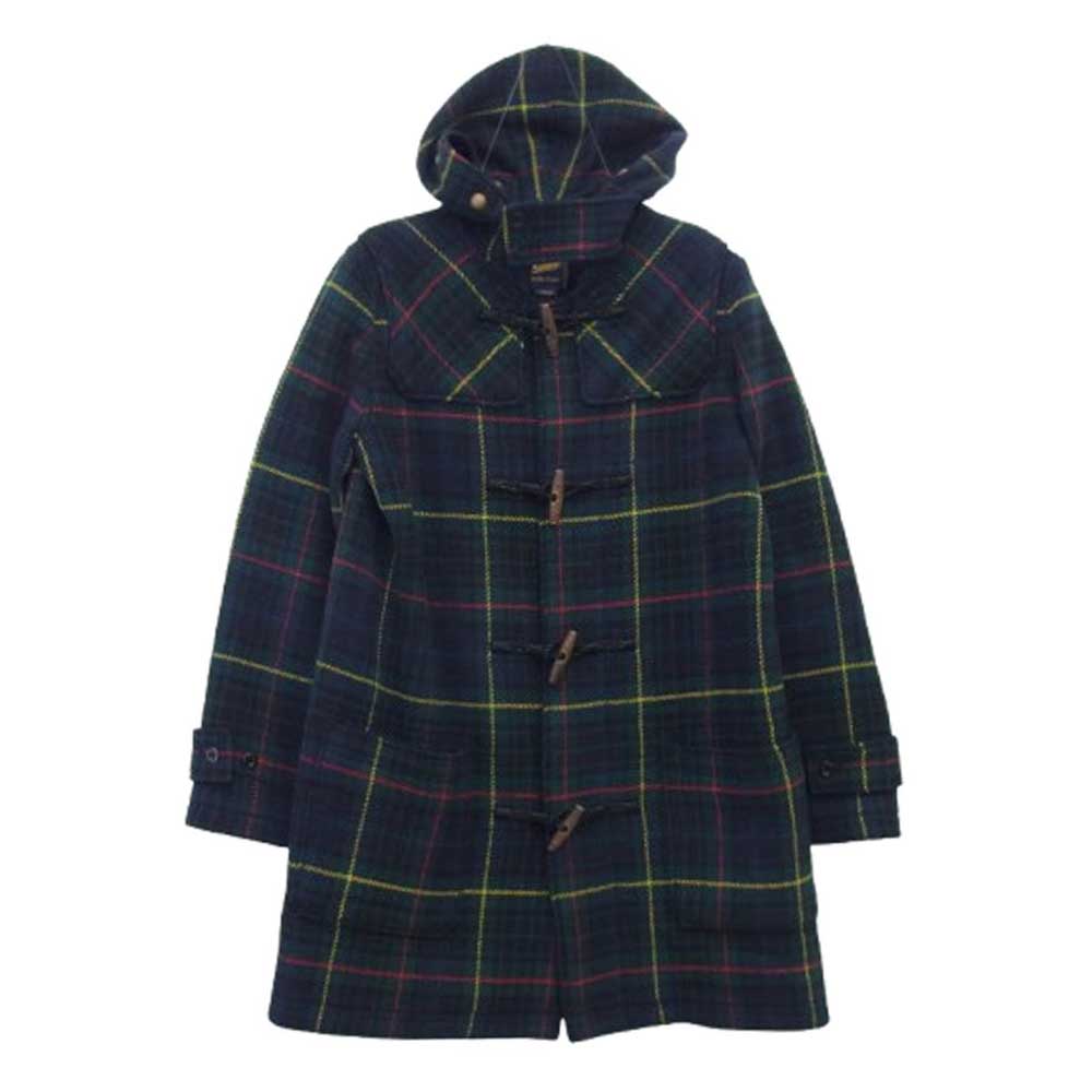ラグビー ラルフローレン チェック柄 ダッフルコート グリーン系 L【美品】【中古】