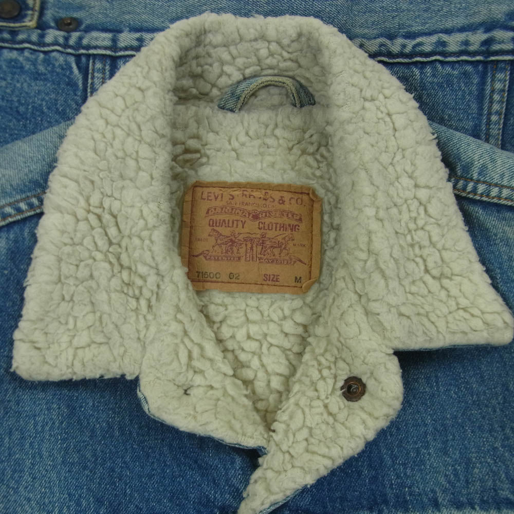 Levi's リーバイス 71500 デニム ジャケット ボア コーデュロイ トラッカージャケット デニムジャケット インディゴブルー系 M【中古】