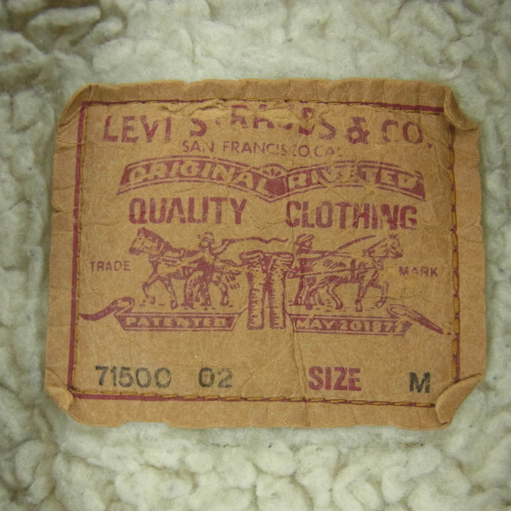 Levi's リーバイス 71500 デニム ジャケット ボア コーデュロイ トラッカージャケット デニムジャケット インディゴブルー系 M【中古】
