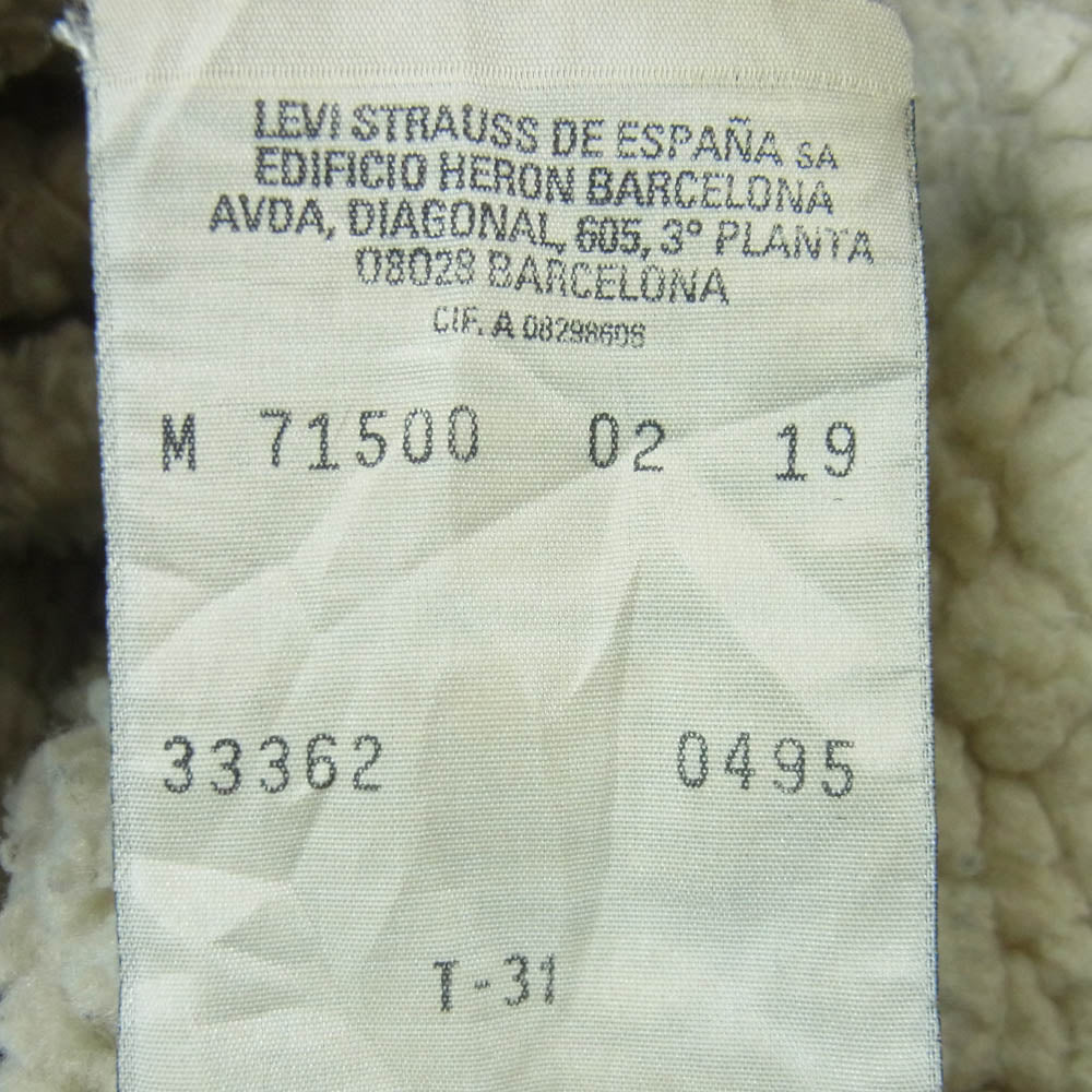 Levi's リーバイス 71500 デニム ジャケット ボア コーデュロイ トラッカージャケット デニムジャケット インディゴブルー系 M【中古】