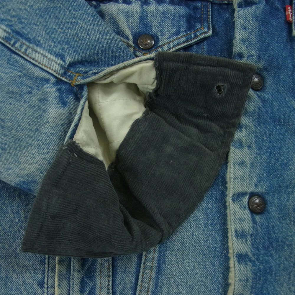 Levi's リーバイス 71500 デニム ジャケット ボア コーデュロイ トラッカージャケット デニムジャケット インディゴブルー系 M【中古】