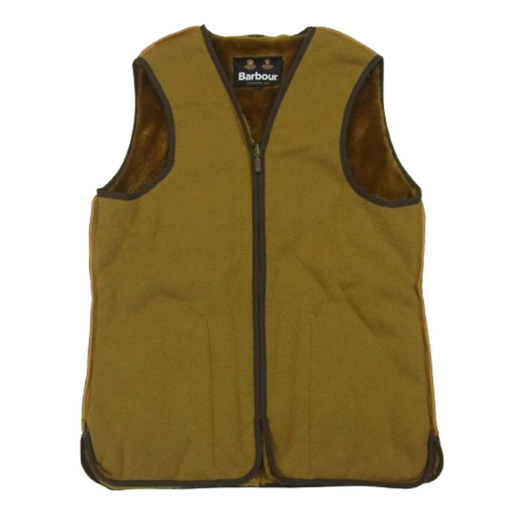 Barbour バブアー 222MLI0035 SL FUR LINER フロント ジップ ファー ライナー リバーシブル ボア ベスト ブラウン系 カーキ系 38【中古】
