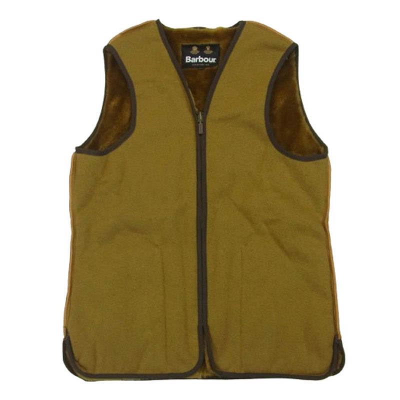 Barbour バブアー 222MLI0035 SL FUR LINER フロント ジップ ファー ライナー リバーシブル ボア ベスト ブラウン系 カーキ系 38【中古】