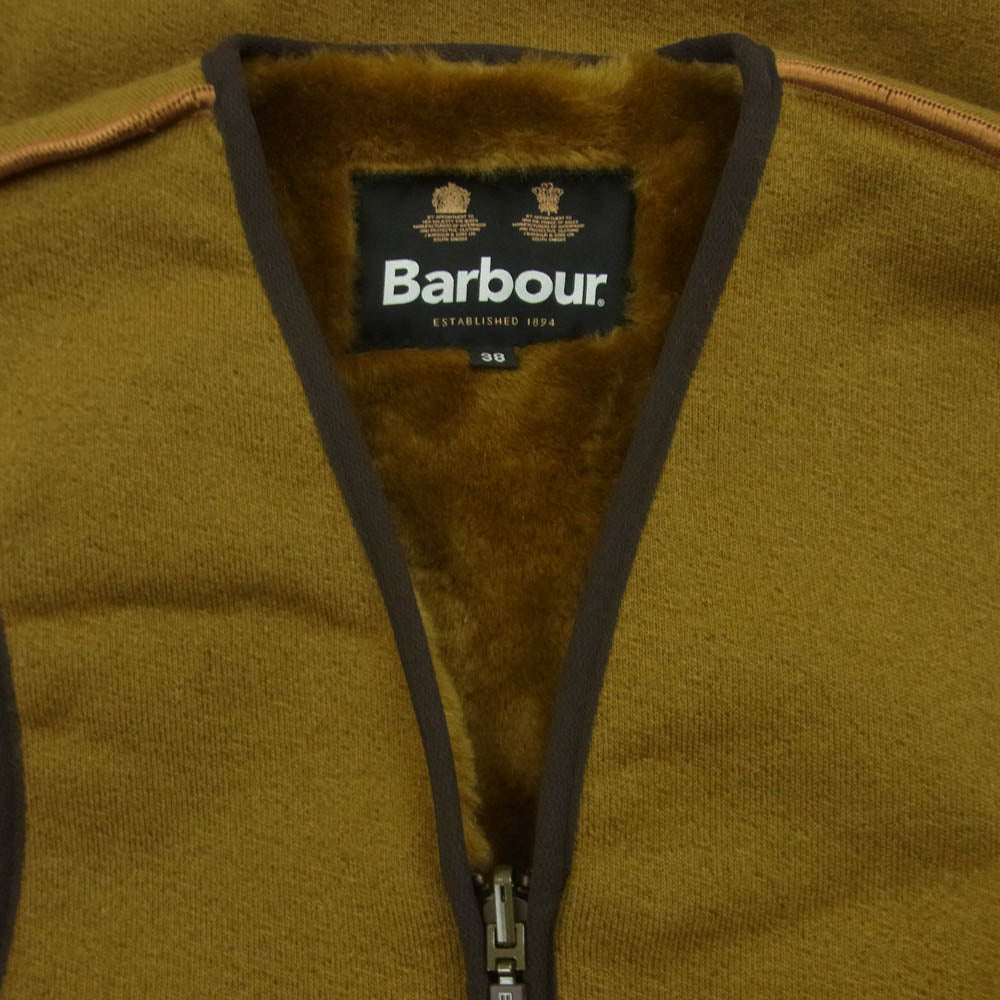Barbour バブアー 222MLI0035 SL FUR LINER フロント ジップ ファー ライナー リバーシブル ボア ベスト ブラウン系 カーキ系 38【中古】