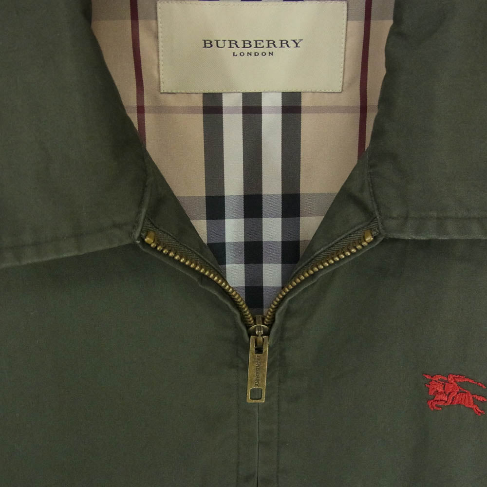 BURBERRY バーバリー 裏地ノバチェック スウィングトップ ジャケット カーキ系 S【中古】