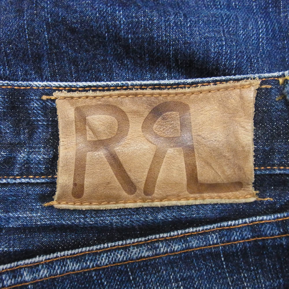 RRL ダブルアールエル 782529606001 SLIM NARROW スリムナロー セルビッチ ボタンフライ デニムパンツ インディゴブルー系 30x30【中古】