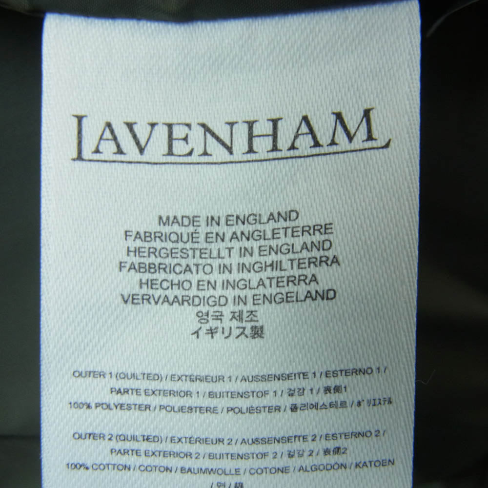 ラベンハム 英国製 パッチワーク キルティング 中綿 ジャケット グリーン系 M 38【中古】