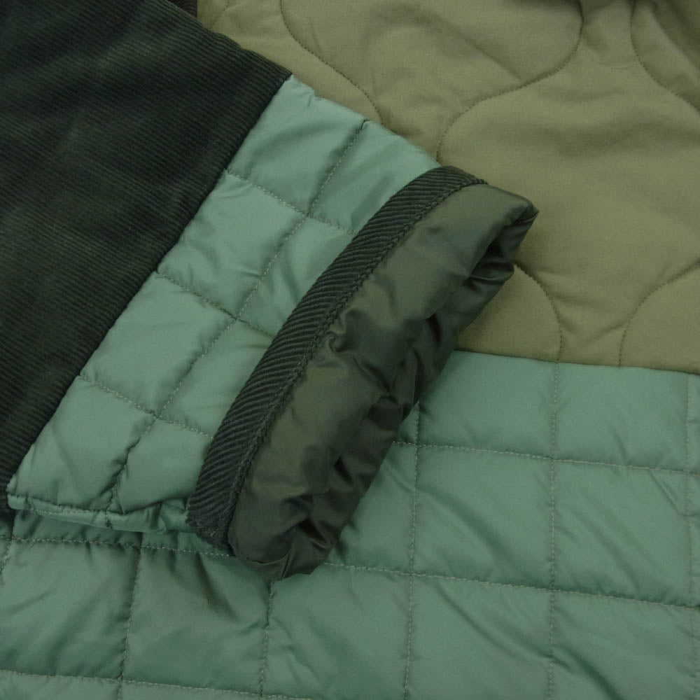 ラベンハム 英国製 パッチワーク キルティング 中綿 ジャケット グリーン系 M 38【中古】