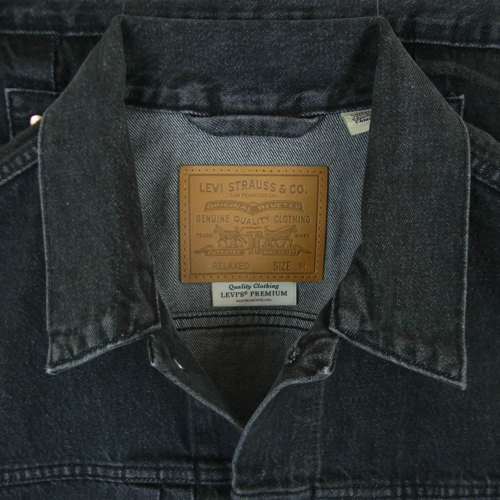 Levi's リーバイス PREMIUM プレミアム 30th TYPE 1st ファーストタイプ トラッカー ブラック デニム ジャケット グレー系 M【中古】