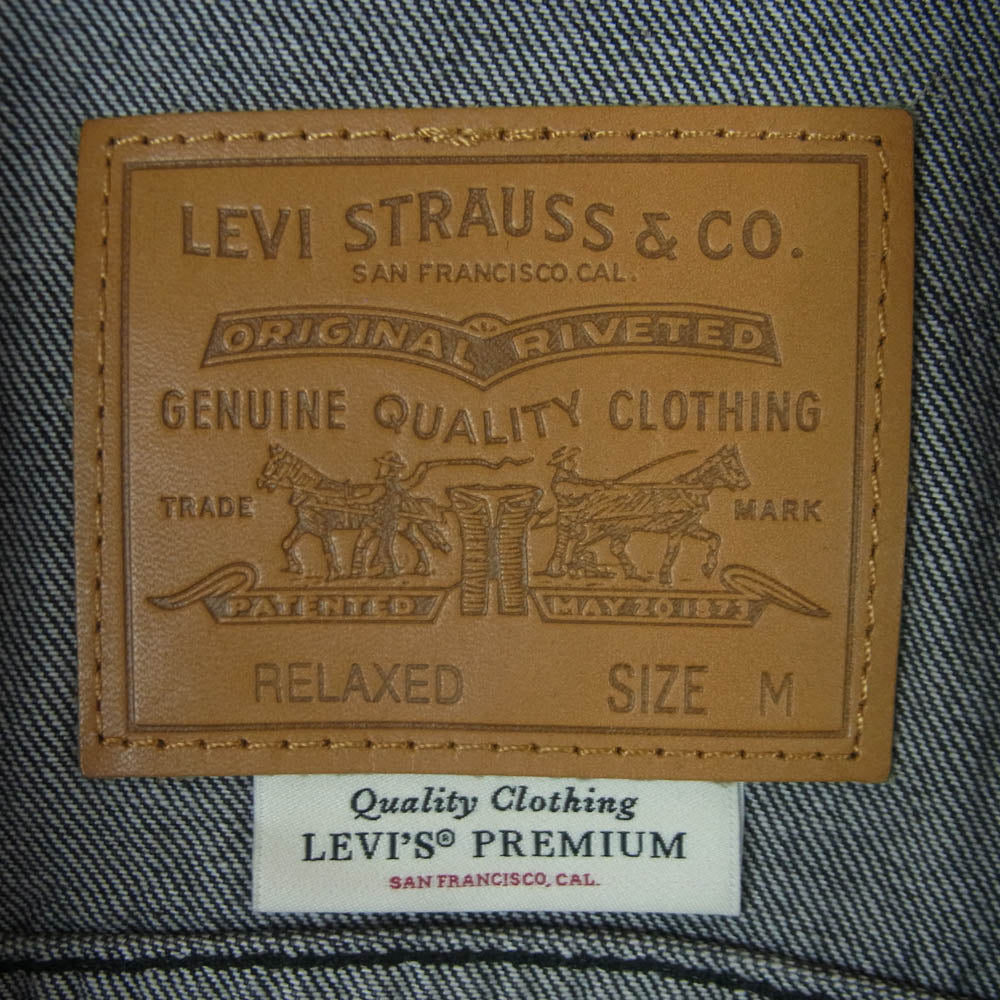 Levi's リーバイス PREMIUM プレミアム 30th TYPE 1st ファーストタイプ トラッカー ブラック デニム ジャケット グレー系 M【中古】