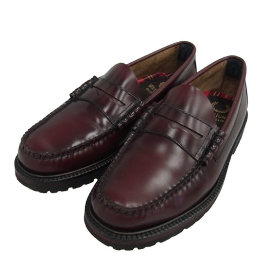 G.H.BASS & COMPANY ジーエイチバス × FRED PERRY フレッドペリー weejuns ローファー レザーシューズ ワインレッド系 41【中古】