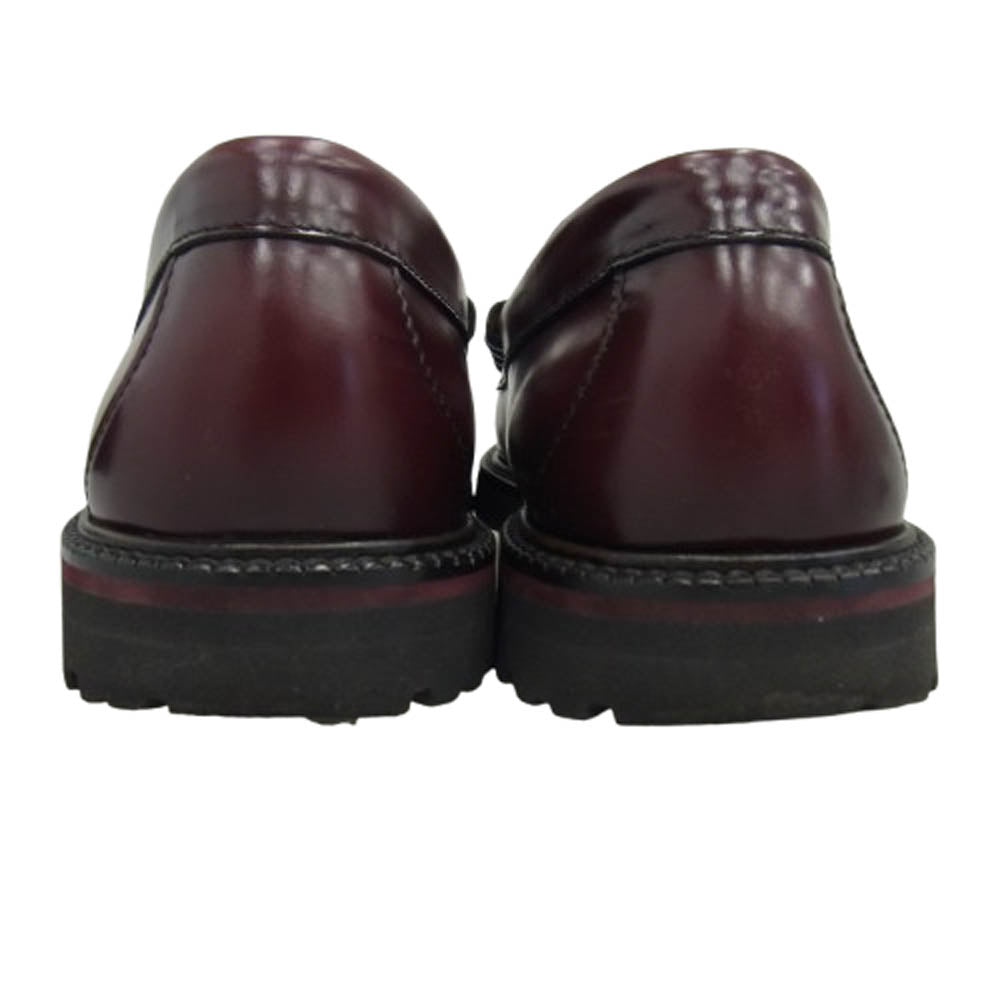 G.H.BASS & COMPANY ジーエイチバス × FRED PERRY フレッドペリー weejuns ローファー レザーシューズ ワインレッド系 41【中古】