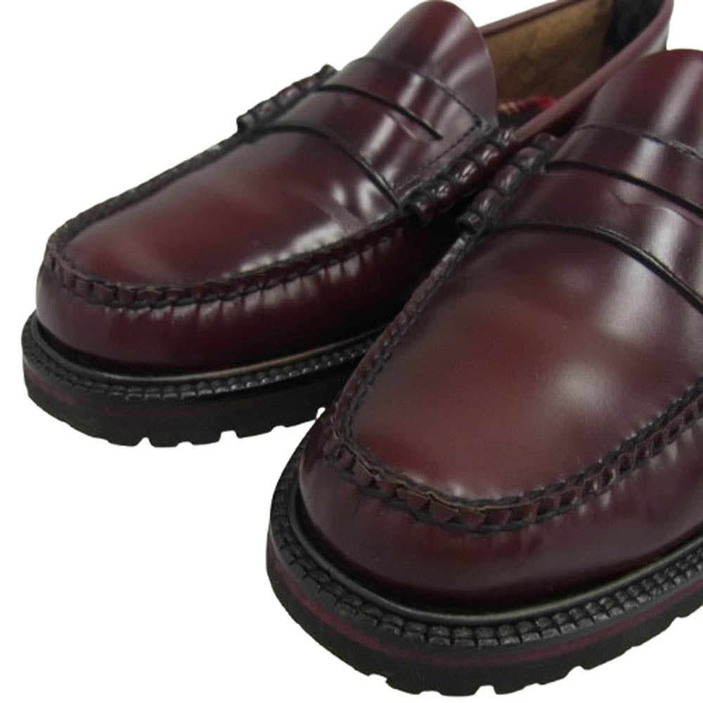 G.H.BASS & COMPANY ジーエイチバス × FRED PERRY フレッドペリー weejuns ローファー レザーシューズ ワインレッド系 41【中古】
