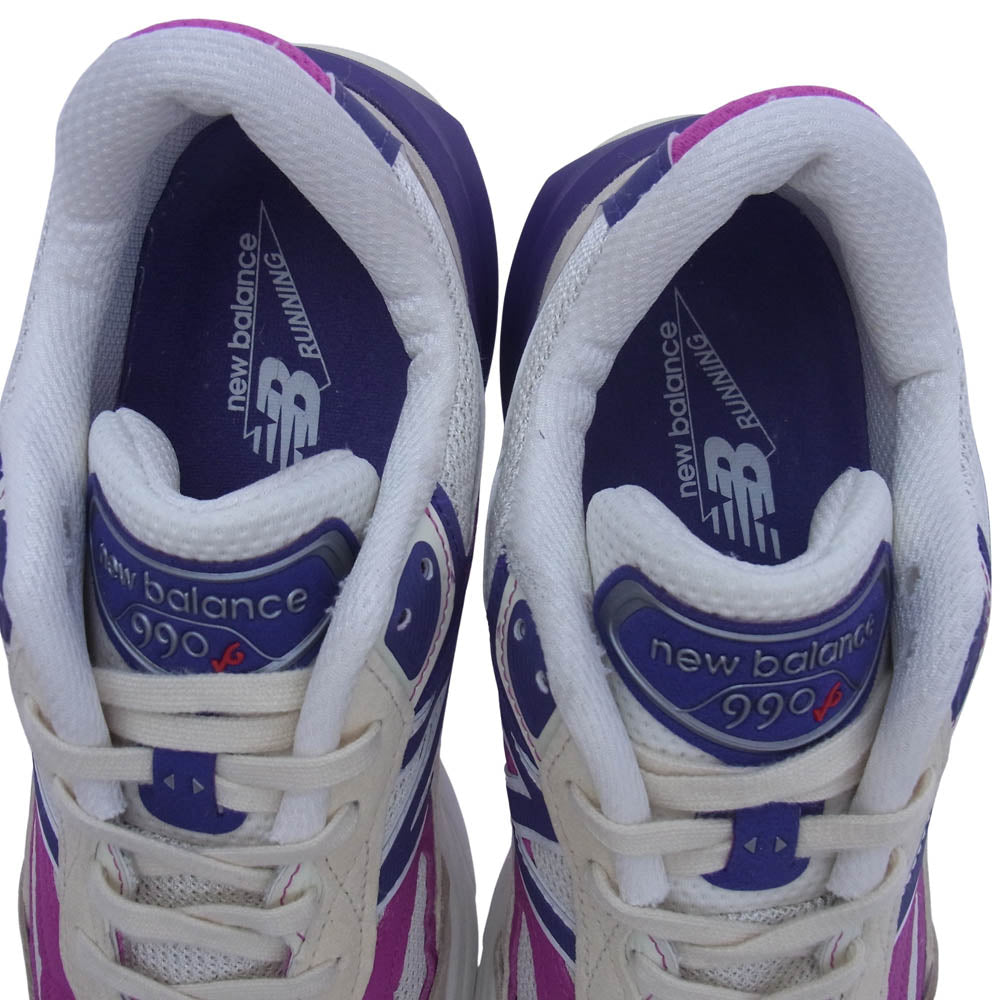 NEW BALANCE ニューバランス U990TD6 ローカット スニーカー ベージュ系 パープル系 27cm【中古】