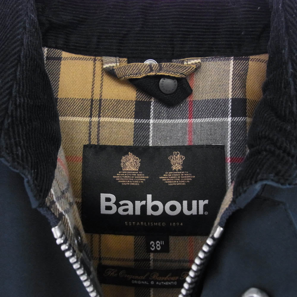 Barbour バブアー 222MCA0784 BEDALE SL２L スリムビデイル ジャケット 撥水 ノンオイル ネイビー系 38【中古】