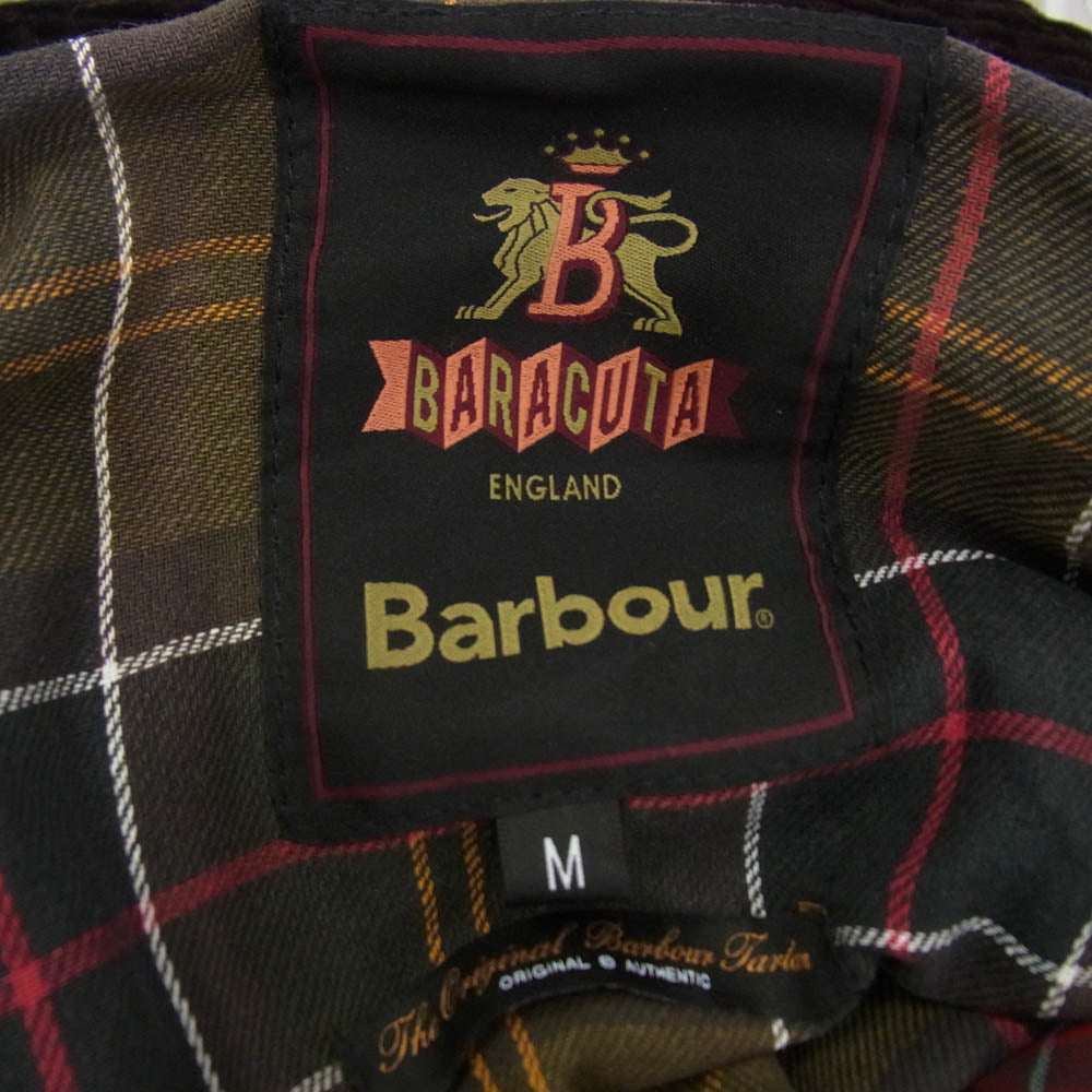 Barbour バブアー 23AW × BARACUTA バラクータ Clayton Wax ヘビーウェイト フーデッド ワックスジャケット オイルドジャケット カーキ系 M【中古】