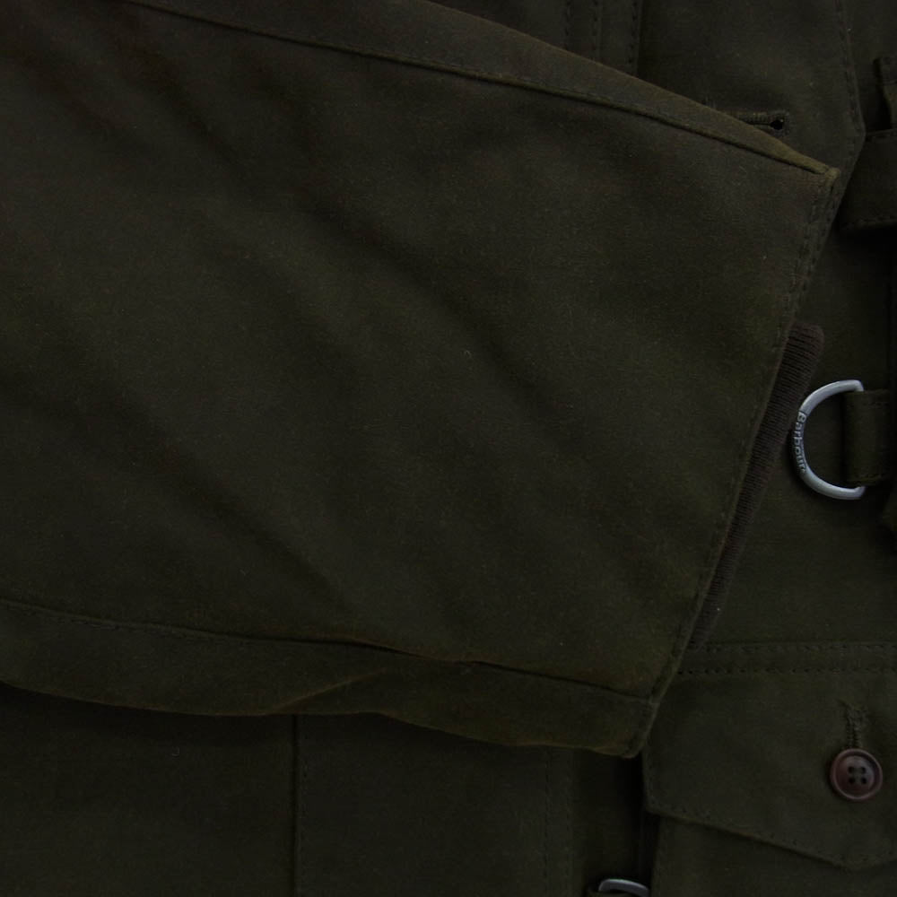 Barbour バブアー 23AW × BARACUTA バラクータ Clayton Wax ヘビーウェイト フーデッド ワックスジャケット オイルドジャケット カーキ系 M【中古】