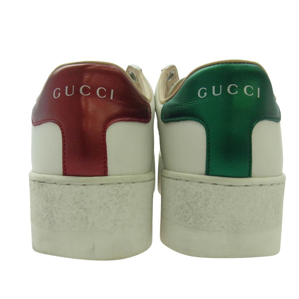 GUCCI グッチ 577573 Ace エース エンブロイダリー プラットフォーム スニーカー ホワイト系 34【中古】