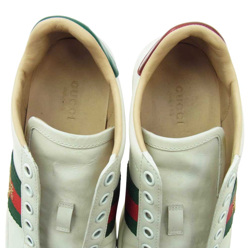 GUCCI グッチ 577573 Ace エース エンブロイダリー プラットフォーム スニーカー ホワイト系 34【中古】