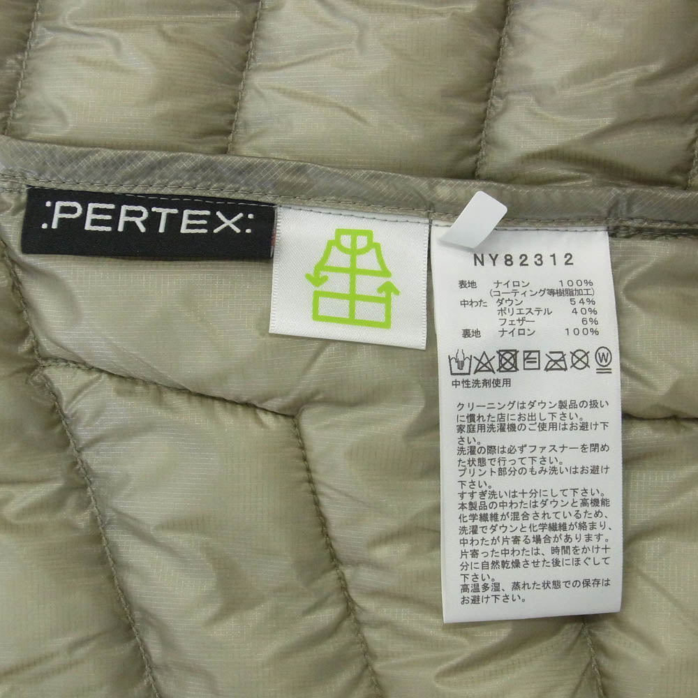 THE NORTH FACE ノースフェイス NY82312 Thunder Jacket サンダーダウンジャケット ライトグリーン系 XL【美品】【中古】