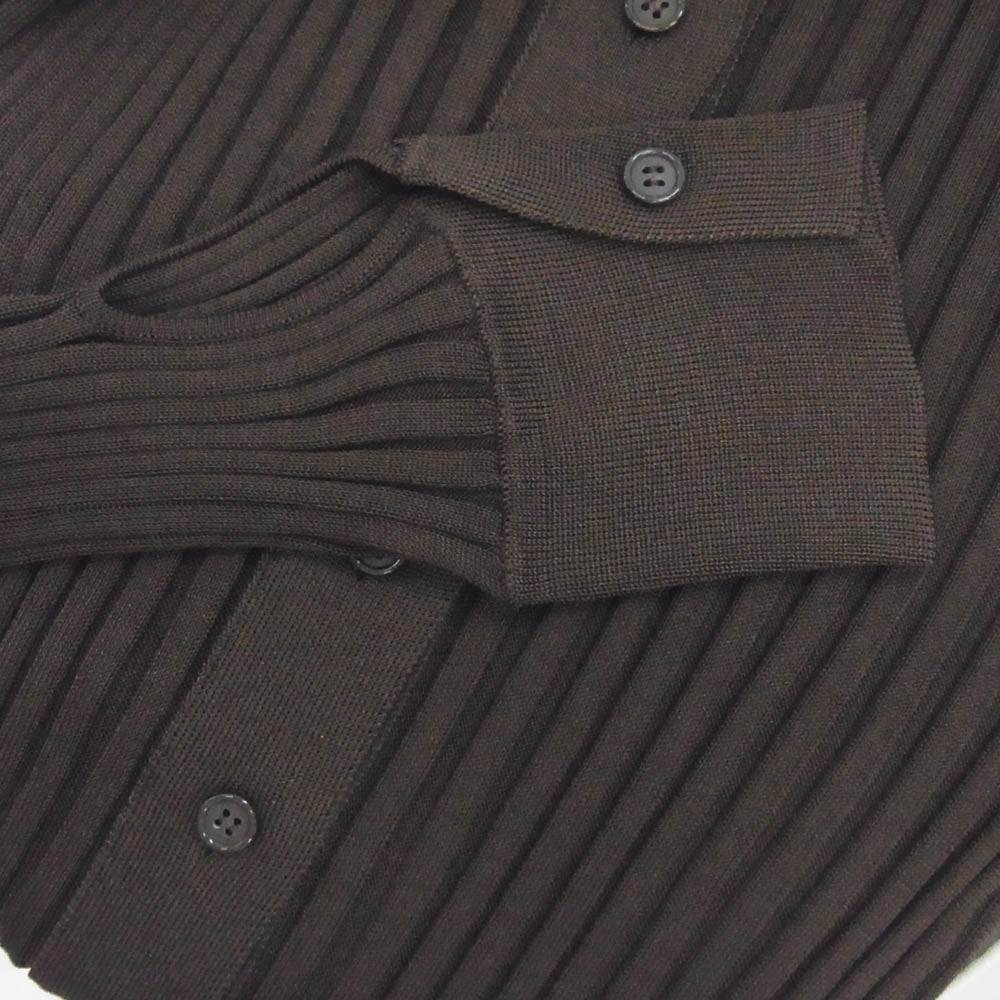 BOTTEGAVENETA ボッテガヴェネタ 20ss 612962 VKJM0 長袖 プリーツ シルク ワンピース ダークブラウン系 38【中古】