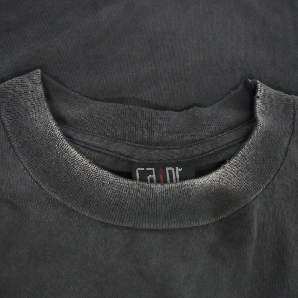 SAINT MICHAEL セントマイケル 25SS SM-HR8-0000-C02 × FEAR OF GOD フィアオブゴッド セントオブゴッド FG LS TEE プリント ロングスリーブ カットソー 長袖 Tシャツ ロンT ダークグレー系 OS【美品】【中古】