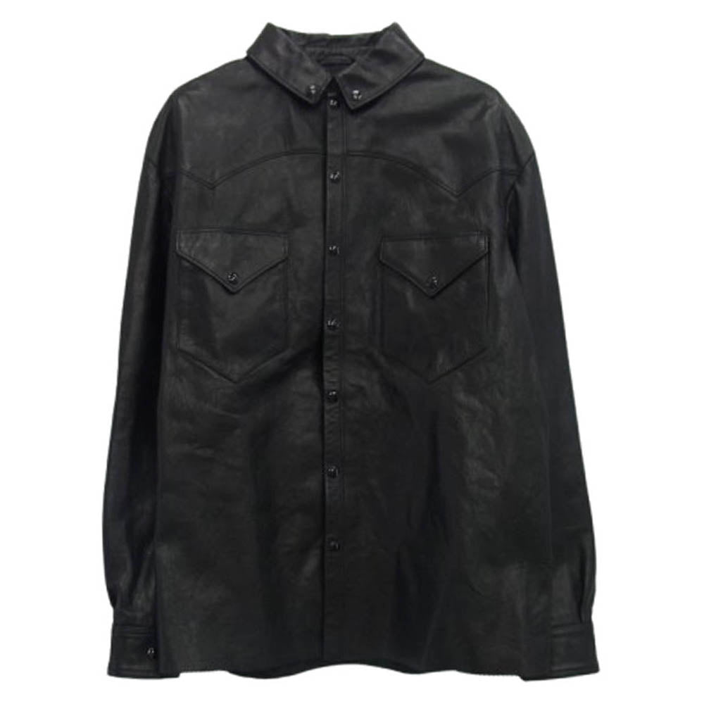 GUCCI グッチ 19SS 544711 XNAAV Chateau Marmont シャトーマーモント レザー シャツ ブルゾン ブラック系 44【中古】