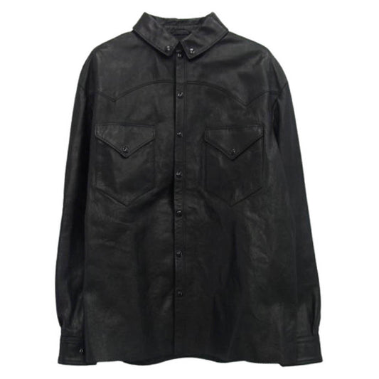 GUCCI グッチ 19SS 544711 XNAAV Chateau Marmont シャトーマーモント レザー シャツ ブルゾン ブラック系 44【中古】