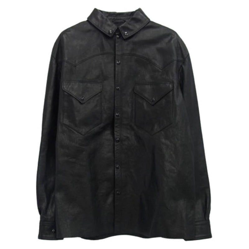 GUCCI グッチ 19SS 544711 XNAAV Chateau Marmont シャトーマーモント レザー シャツ ブルゾン ブラック系 44【中古】