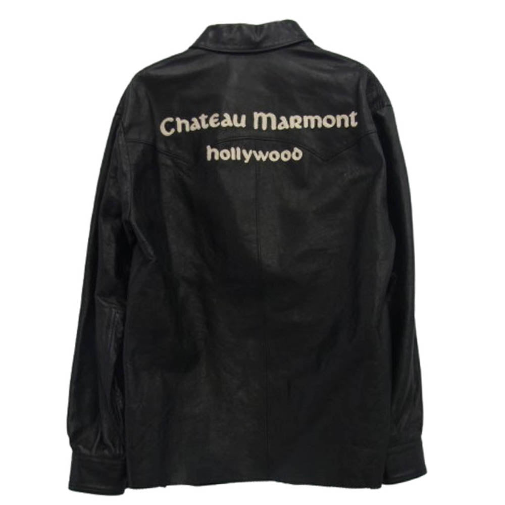 GUCCI グッチ 19SS 544711 XNAAV Chateau Marmont シャトーマーモント レザー シャツ ブルゾン ブラック系 44【中古】