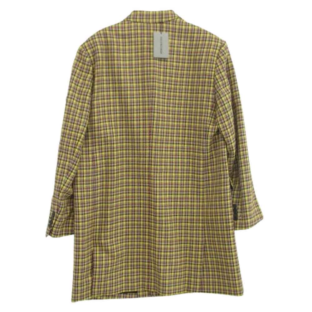 BALENCIAGA バレンシアガ 20SS 556686 TCU11 千鳥柄 袖ロゴ ダブルブレスト オーバーサイズ コート マルチカラー系 46【中古】