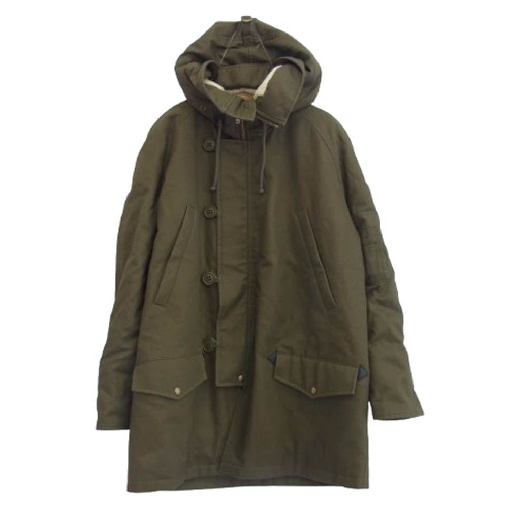 SAINT LAURENT サンローラン 20-21AW 636226 Y9B21 内ボア ミリタリー モッズ コート カーキ系 48【中古】