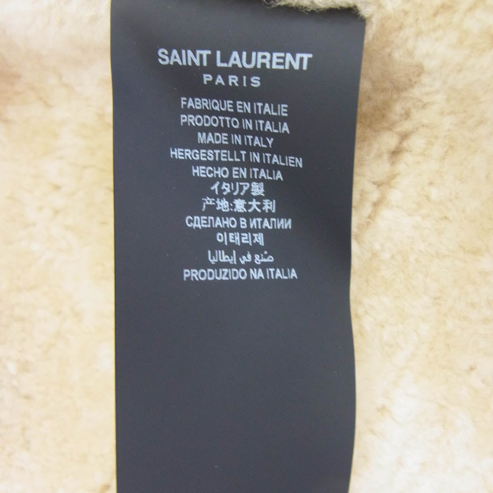 SAINT LAURENT サンローラン 20-21AW 636226 Y9B21 内ボア ミリタリー モッズ コート カーキ系 48【中古】