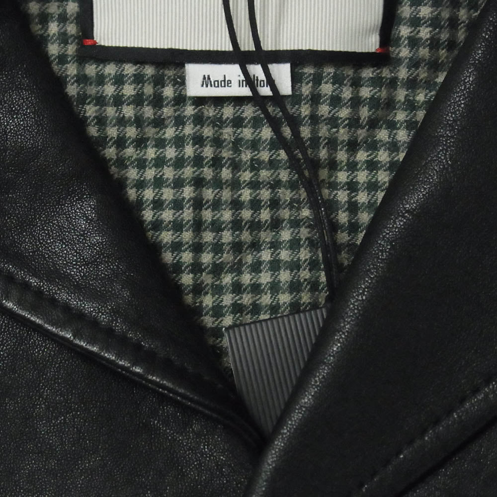 GUCCI グッチ 19SS 544727 XNAAM Chateau Marmont Bomber Jacket シャトーマーモント レザー ウール ボンバー ジャケット ブルゾン ブラック系 オフホワイト系 48【中古】