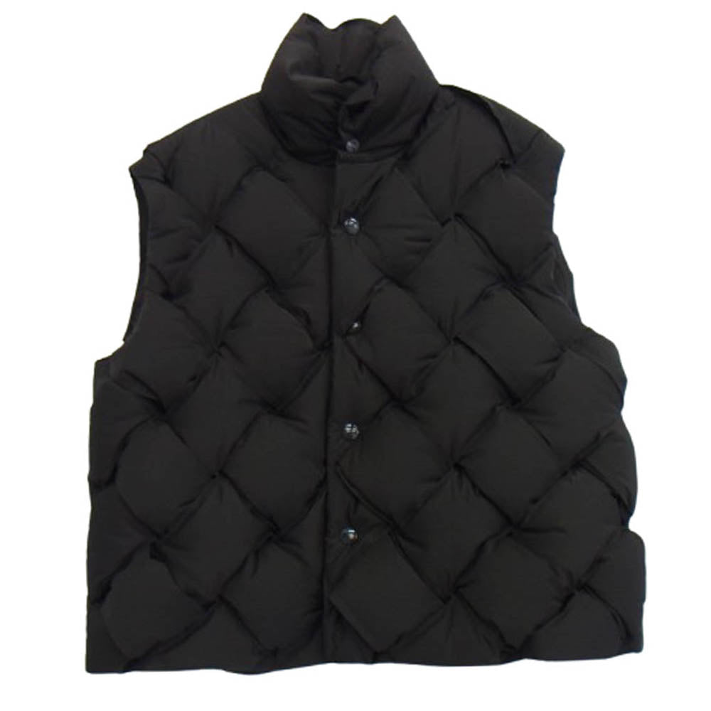 BOTTEGAVENETA ボッテガヴェネタ 22AW 664055 VF4K0 イントレチャート テクニカルナイロン パデッド ダウン ベスト ダークブラウン系 S【美品】【中古】